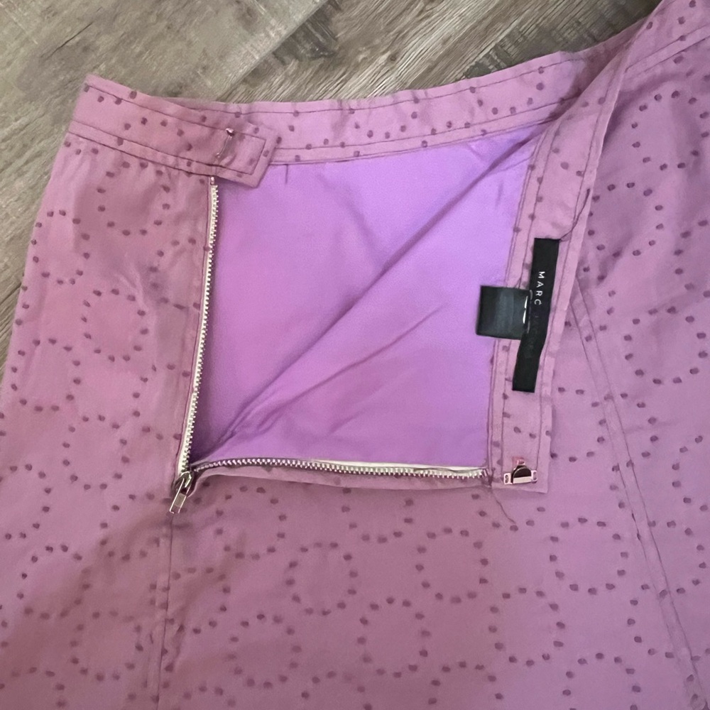 Marc Jacobs pink A-Line Skirt with circle design, zipper, fully lined - Picture 8 of 10